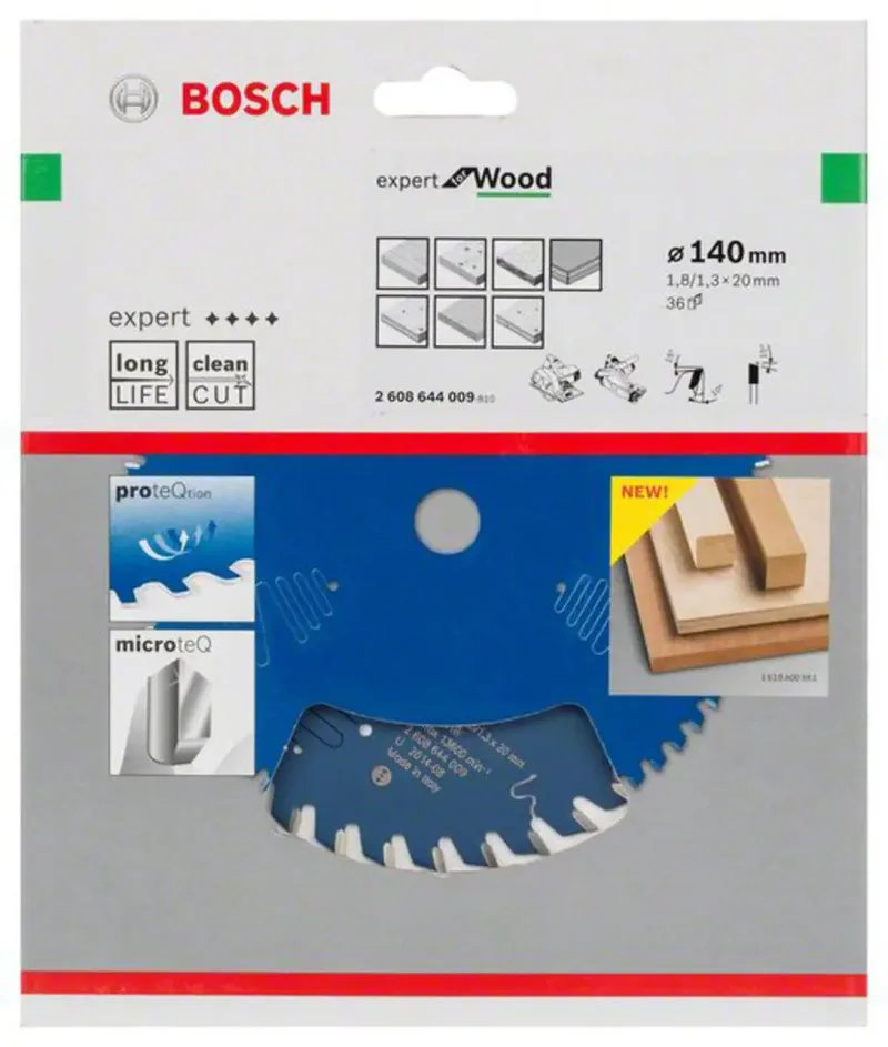 Kreissägeblatt Expert for Wood 140 x 20 x 1,8 mm 36 fra Bosch Professional – produktbillede 2 af 2
