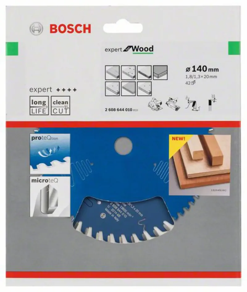 Kreissägeblatt Expert for Wood 140 x 20 x 1,8 mm 42 de Bosch Professional – image du produit 2 sur 2