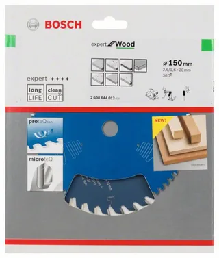 Kreissägeblatt Expert for Wood 150 x 20 x 2,6 mm 36 de Bosch Professional – image du produit 2 sur 2
