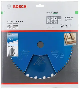 Kreissägeblatt Expert for Wood 254 x 30 x 2,6 mm 22 de Bosch Professional – image du produit 2 sur 2