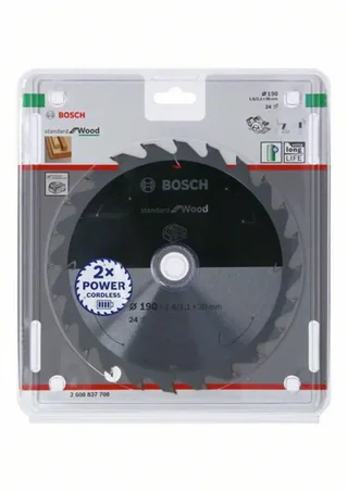 Kreissägeblatt Standard for Wood für Akkusägen 190x1.6/1.1x30, 24 Zähne de Bosch Professional – image du produit 2 sur 2