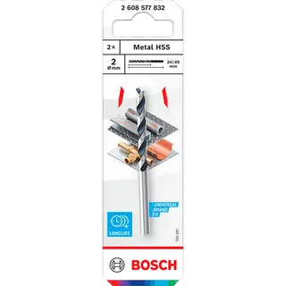 Metal Hss Pointteq 2.0 Mm Metaalboor 2 Eenheden de Bosch Professional – image du produit 1 sur 6