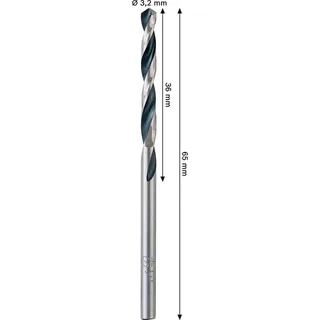 Metal Hss Pointteq 3.2 Mm Metaalboor 2 Eenheden by Bosch Professional – product image 2 of 6