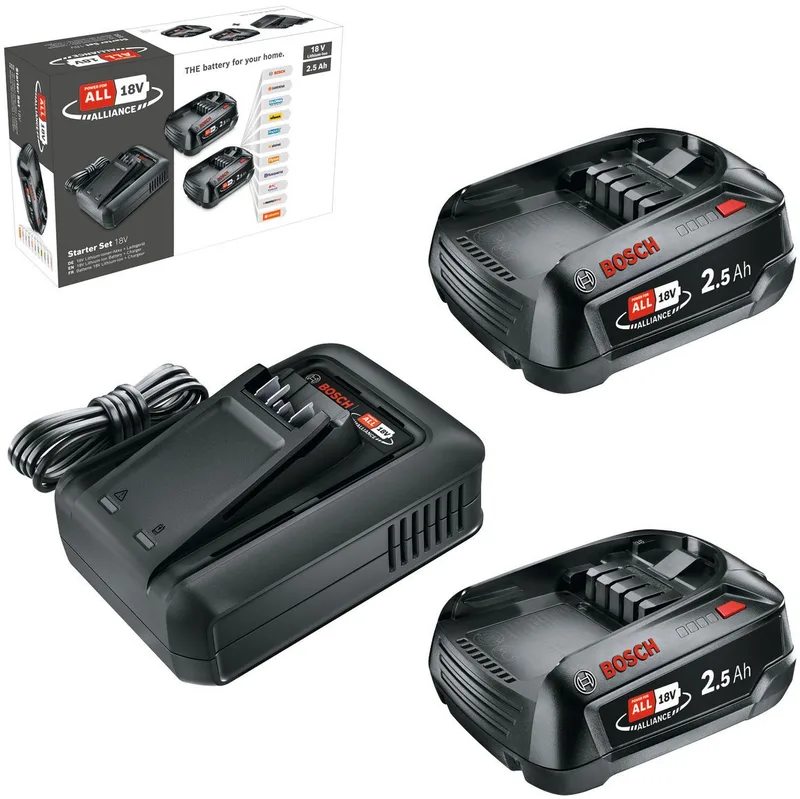 »PBA 18V 2.5Ah« Akku Starter-Set (2 St), inkl. Ladegerät de Bosch – image du produit
