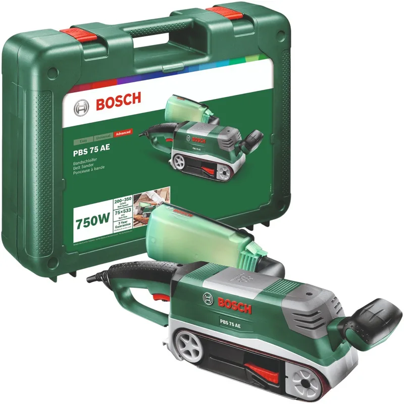PBS 75 AE Bandschuurmachine - 750 W - 76 x 165 mm schuuroppervlak by Bosch Home & Garden – product image 1 of 6