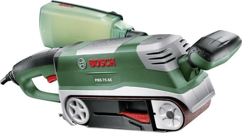 PBS 75 AE Bandschuurmachine - op snoer - 750 W - Met parallel- en verstekgeleider van Bosch – productafbeelding 1 van 6
