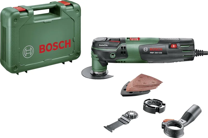 PMF 250 CES Multitool - Oscillerend - 250 Watt - Inclusief 6 accessoires en kunststof koffer van Bosch – productafbeelding 1 van 6
