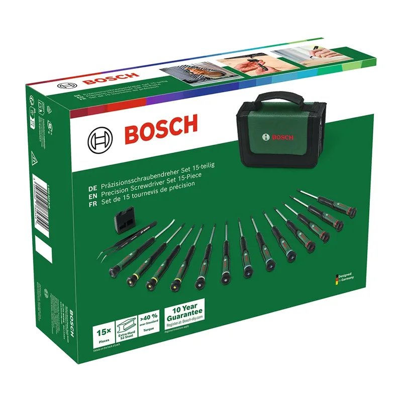 Precision Schroevendraaierset 15 Eenheden von Bosch – Produktbild 3 von 3