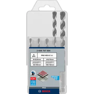 Pro Hex-5 Drill Bit Set 4x100 5x100 6x100 8x150 10x150 Mm Borenset 5 Eenheden by Bosch Professional – product image 2 of 2