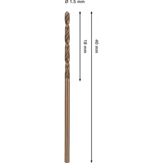Pro Hss-co Din 338 1.5x18x40 Metaalboor by Bosch Professional – product image 2 of 6
