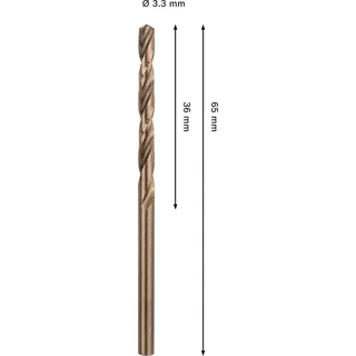 Pro Hss-co Din 338 3.3x36x65 Metaalboor von Bosch Professional – Produktbild 2 von 6
