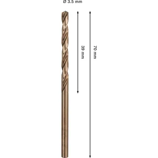 Pro Hss-co Din 338 3.5x39x70 Metaalboor von Bosch Professional – Produktbild 2 von 6