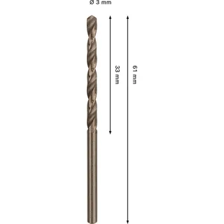 Pro Hss-co Din 338 3x33x61 Metaalboor von Bosch Professional – Produktbild 2 von 6