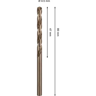 Pro Hss-co Din 338 4.5x47x80 Metaalboor de Bosch – image du produit 2 sur 6