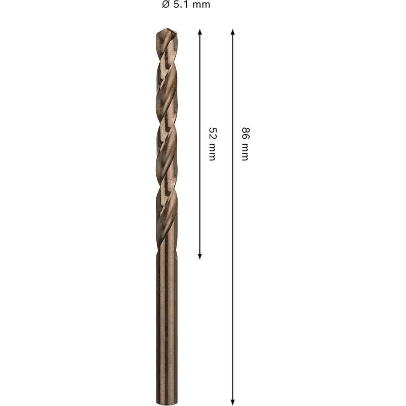 Pro Hss-co Din 338 5.1x52x86 Metaalboor von Bosch Professional – Produktbild 2 von 2