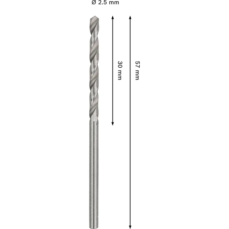 Pro Hss-g Din 338 2.5x30x57 Metaalboor 2 Eenheden by Bosch Professional – product image 2 of 6