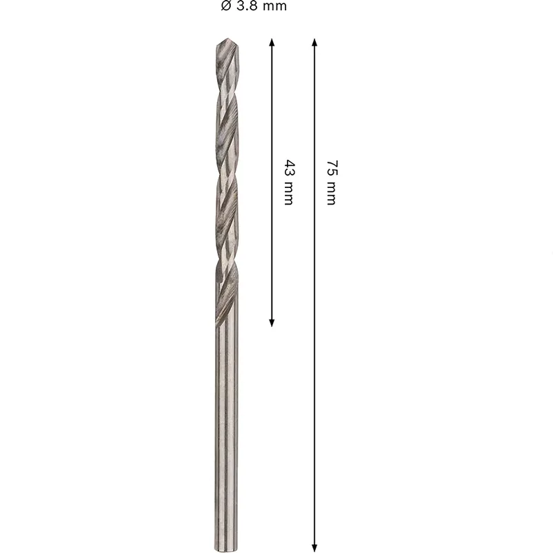 Pro Hss-g Din 338 3.8x43x75 Metaalboor 2 Eenheden de Bosch Professional – image du produit 2 sur 2
