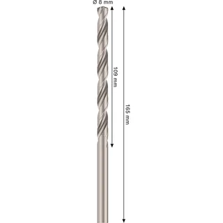 Pro Hss-g Din 340 8x109x165 Metaalboor by Bosch Professional – product image 2 of 2