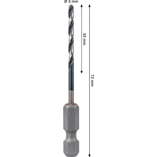 Pro Hss Impact 3.0x33x72 Metaalboor van Bosch – productafbeelding 2 van 6
