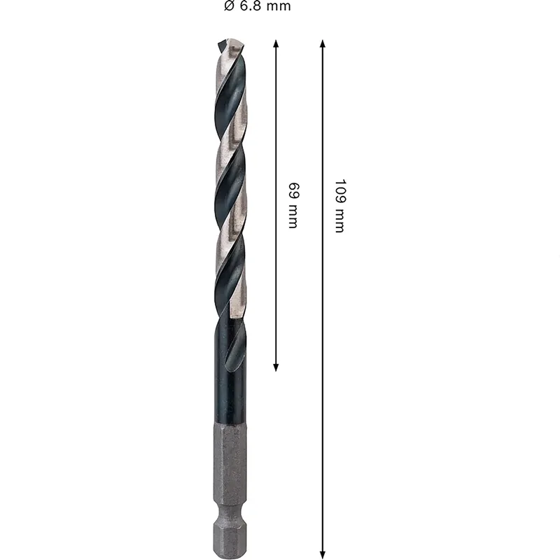 Pro Hss Impact 6.8x69x109 Metaalboor van Bosch – productafbeelding 2 van 2