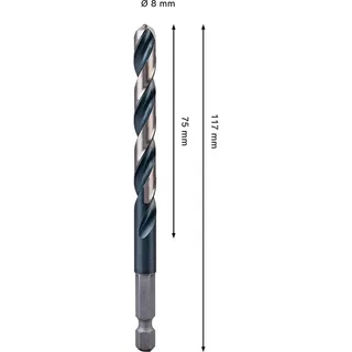 Pro Hss Impact 8x75x117 Metaalboor de Bosch – image du produit 2 sur 6