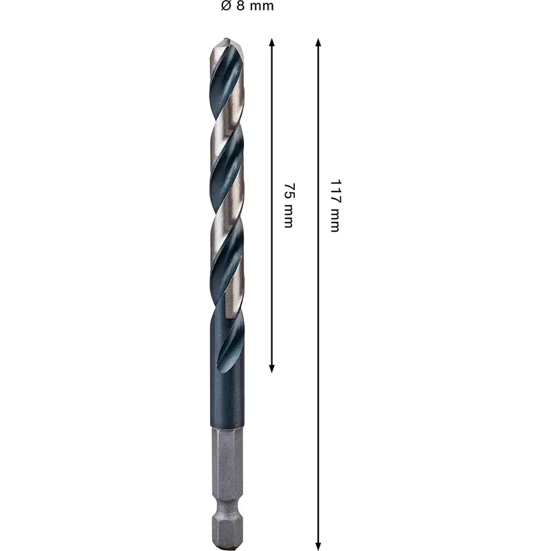 Pro Hss Impact 8x75x117 Metaalboor de Bosch – image du produit 2 sur 6