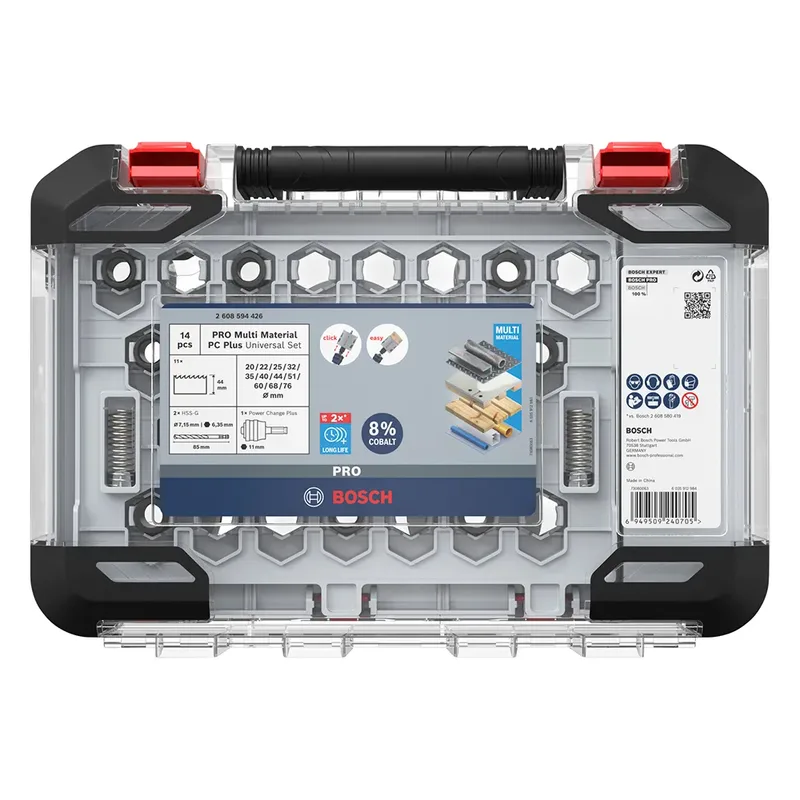Pro Multi Material Pc Plus Holle Boor 14 Eenheden van Bosch – productafbeelding 3 van 3