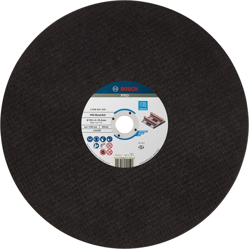 PRO Rail Doorslijpschijf 355 x 4 x 25,4 mm - 2608601339 by Bosch Professional – product image