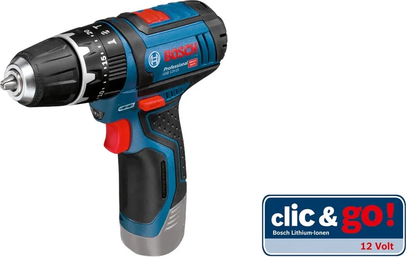 GSB12V-15 2 vitesses-Perceuse-visseuse à percussion sans fil sans batterie de Bosch Professional – image du produit