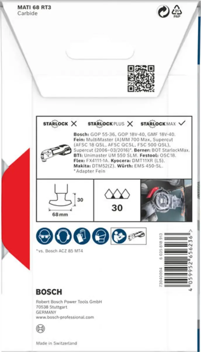 Professional PRO MATI68RT3 Multitool hoekzaagblad (1 stuks) - 2608669144 von Bosch Professional – Produktbild 3 von 3