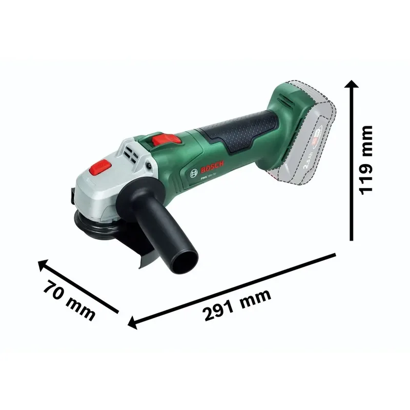 Pws 18v Haakse Slijper de Bosch – image du produit 6 sur 6