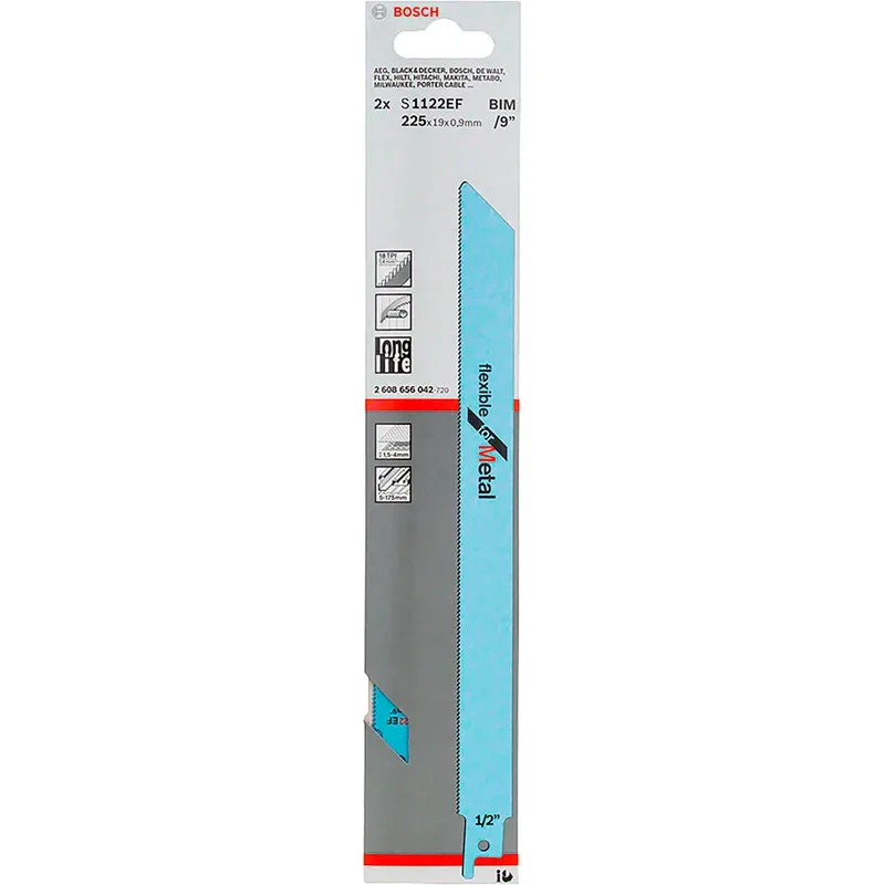 Reciprozaagblad S 1122 EF Flexible for Metal - 2 stuks van Bosch – productafbeelding 2 van 2