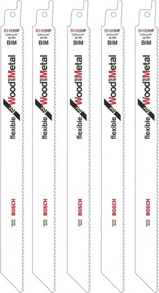 Reciprozaagblad S 1122 HF Flexible for Wood and Metal van Bosch – productafbeelding 1 van 2