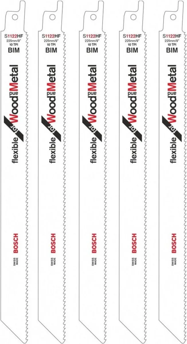 Reciprozaagblad S 1122 HF Flexible for Wood and Metal van Bosch – productafbeelding 1 van 2