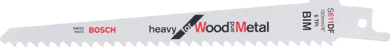 Reciprozaagblad S 611 DF Heavy for Wood and Metal - 100 stuks von Bosch Professional – Produktbild