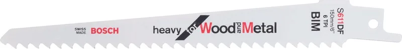 Reciprozaagblad S 611 DF Heavy for Wood and Metal - 25 stuks von Bosch Professional – Produktbild