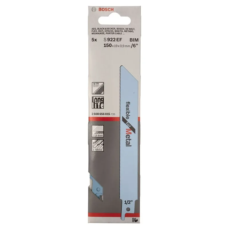 Reciprozaagblad S 922 EF Flexible for Metal by Bosch Professional – product image 2 of 2