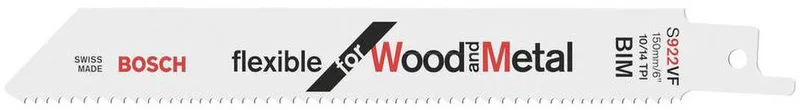 Reciprozaagblad S 922 VF Flexible for Wood and Metal - 2 stuks von Bosch Professional – Produktbild