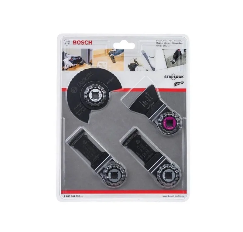 Sägeblatt Boden- und Installationssets für Multifunktionswer (4-St), Starlock von Bosch, Schwarz – Produktbild 2 von 5