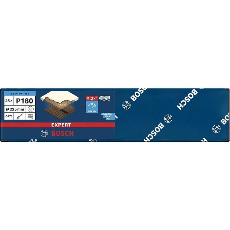 sanding blade exc 225mm k180 19h 25 pcs de Bosch Professional – image du produit 3 sur 5