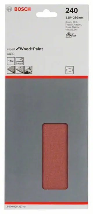 Schleifblatt C430 115 x 280 mm 240 ungelocht gespannt von Bosch Professional – Produktbild 2 von 2