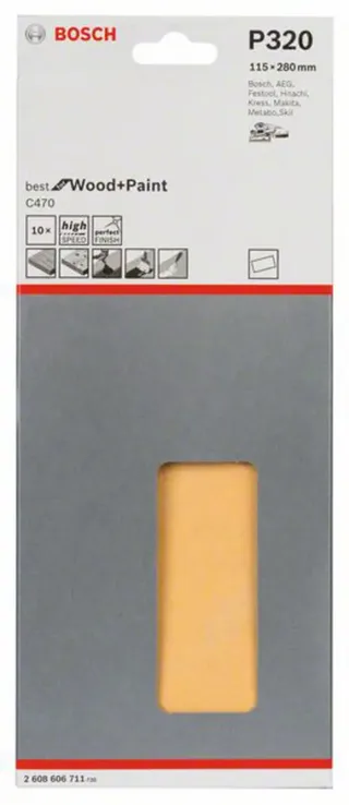 Schleifblatt C470 115 x 280 mm 320 ungelocht gespannt de Bosch Professional – image du produit 2 sur 2