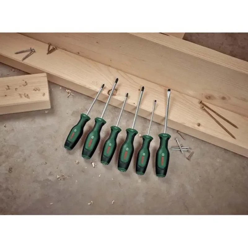 Schroevendraaierset - 6 delig van Bosch, Groen – productafbeelding 3 van 3