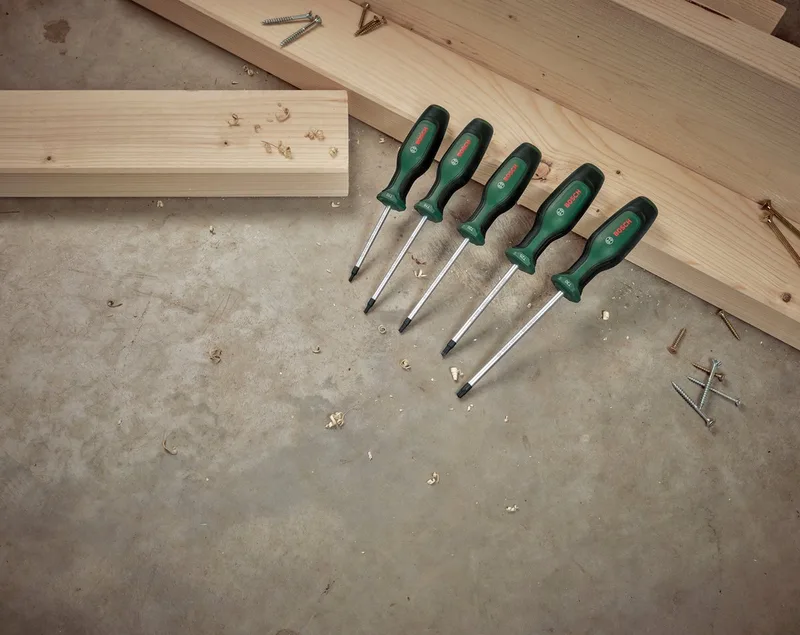 Schroevendraaierset - Torx 5-delig by Bosch, Green – product image 1 of 3