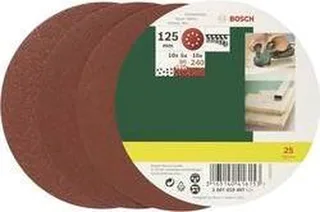 Schuurbladenset - 25-delig - 125 mm (korrel 240, 120, 80) de Bosch Professional – image du produit 1 sur 2