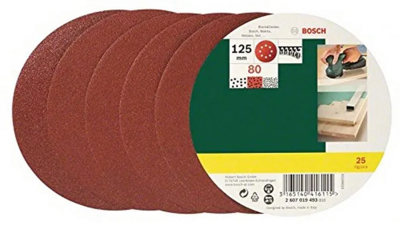 Schuurbladenset - 25-delig - 125 mm (korrel 80) de Bosch Professional – image du produit 1 sur 2