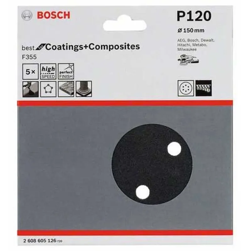 Schuurpapier - EX BS 150MM K120 5 van Bosch – productafbeelding 2 van 2