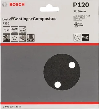 Schuurpapier - EX BS 150MM K120 5 van Bosch – productafbeelding 1 van 2