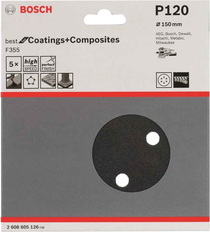 Schuurpapier - EX BS 150MM K120 5 van Bosch – productafbeelding 1 van 2