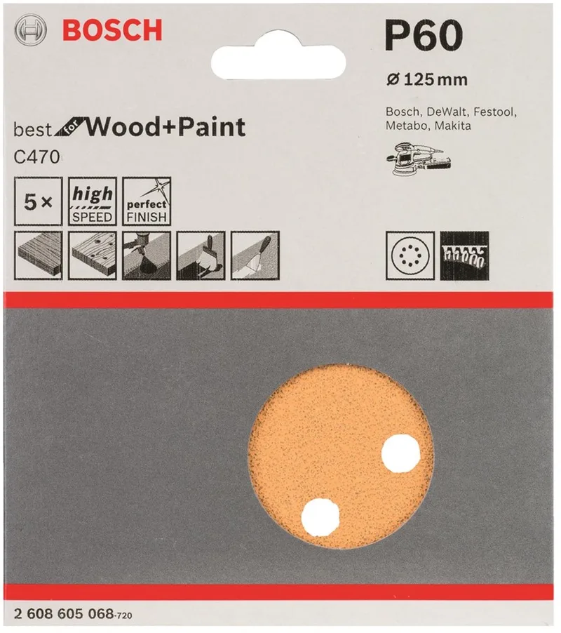 Schuurpapier - EX RWT 125MM K60 5 by Bosch Professional – product image